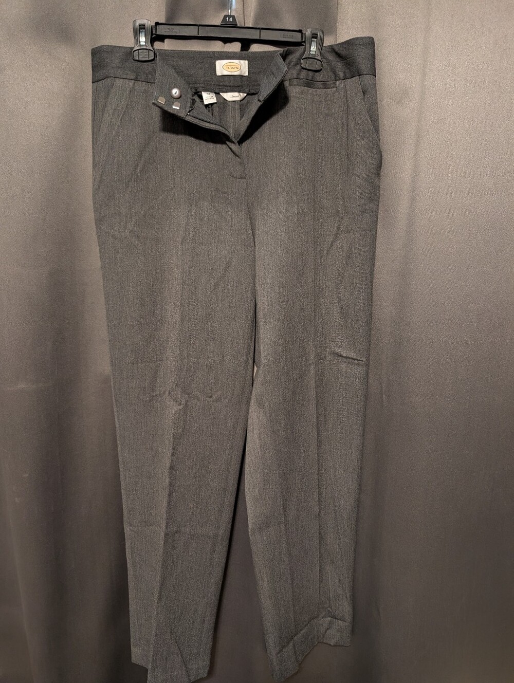 Classic Women's TALBOT'S Stretch Gray Dress Pants Straight Leg PLUS KASPER pants